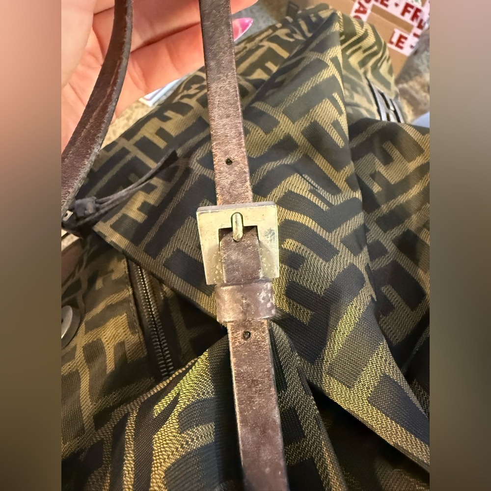 Fendi shoulder tote Zucca FF monogram canvas brown large bag - Picture 10 of 11